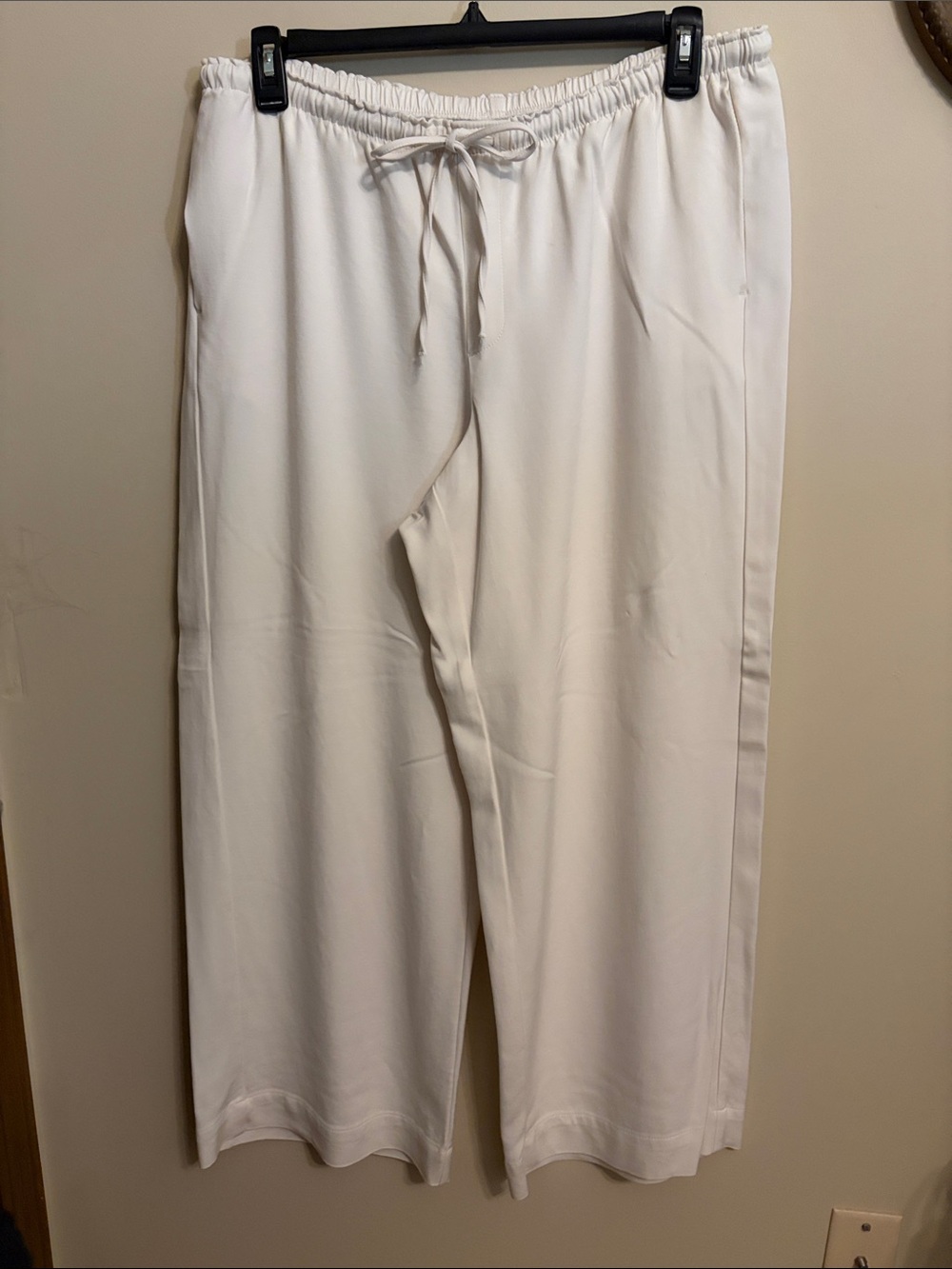 a new day Ivory Wide-Leg Drawstring Wide Leg Slacks